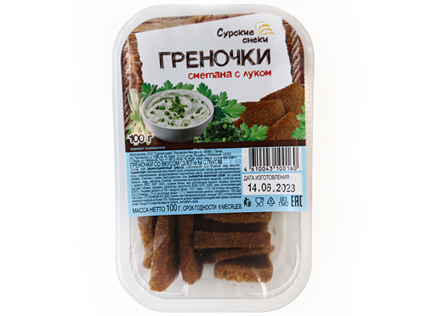 Сурские гренки Сметана с луком (100 гр) в Черноголовке