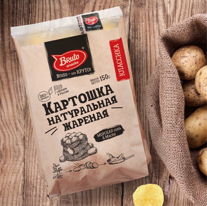 Картофель «Бруто» с солью 130 гр. в Черноголовке