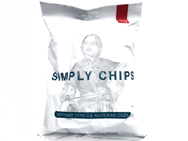 Картофельные чипсы "Simple chips" Морская соль и черный перец 80 гр. в Черноголовке